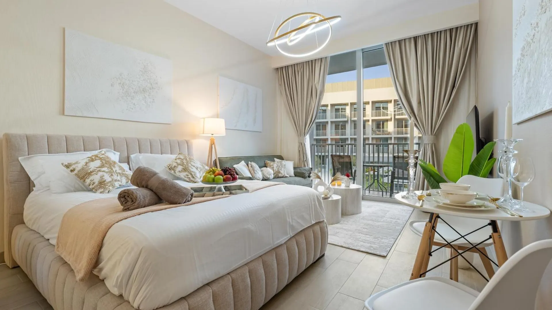 Luxury Santorini Studio Style Dubai Apartment