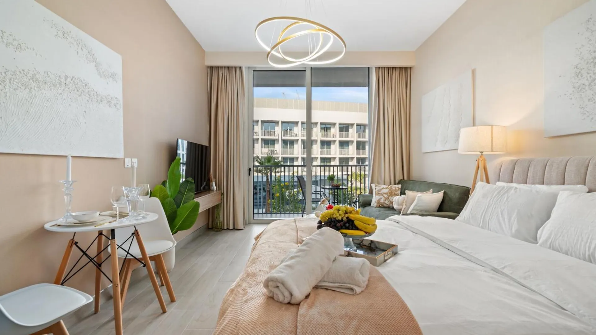 Luxury Santorini Studio Style Dubai Apartment